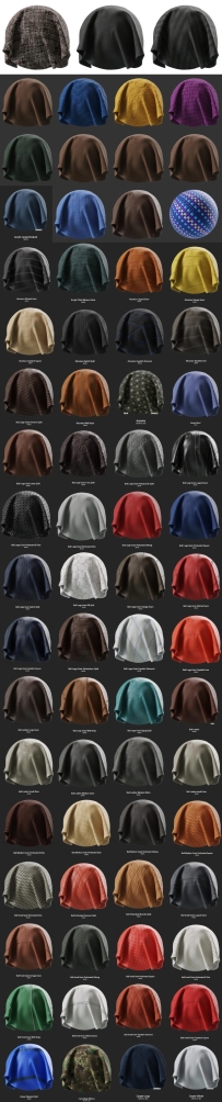 Substance Source 16 – 71 SBSAR – Fabrics 71组布料笔刷材质贴图