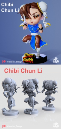 Chun Li Chibi 银河守卫队街头霸王春丽模型打印