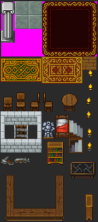 16x16 indoor rpg tileset the baseline 角色扮演游戏像素道具