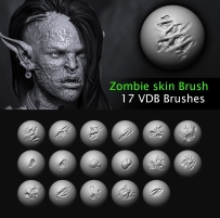 ArtStation Marketplace – Zombie skin VD Brushes怪物腐烂皮肤笔刷