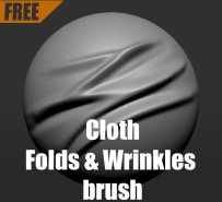 布起皱折叠刷 Cloth Wrinkles & Folds Brush