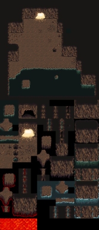 Cave tileset 16x16 像素地图