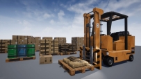 Forklift Pack 虚幻4.26 叉车模型工业道具