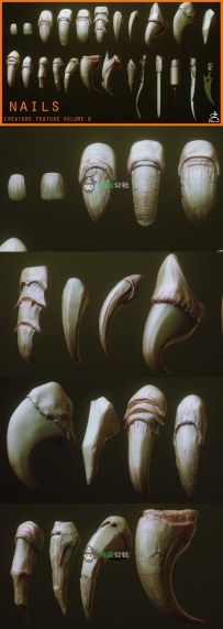 Artstation – NAILS – 24 Character & Creature Claws & Nails生物指甲