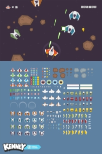 Space Shooter Redux 太空射击游戏UI