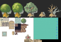 卡通像素植物建筑Whispers of Avalon Grassland Tileset