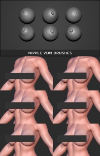 ArtStation Marketplace – ZBrush Perfect Nipple Brush zb乳头笔刷