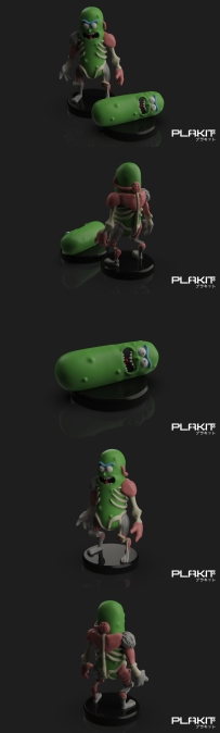 PlaKit PickleRick美国动画科幻角色瑞克和莫蒂模型