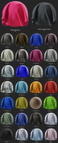 Substance Source 15 – 30 SBSAR – Fabrics 30组布料笔刷材质