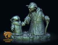 Hex3d Yoda Grogu Diorama 星球大战尤达和格罗古3d模型